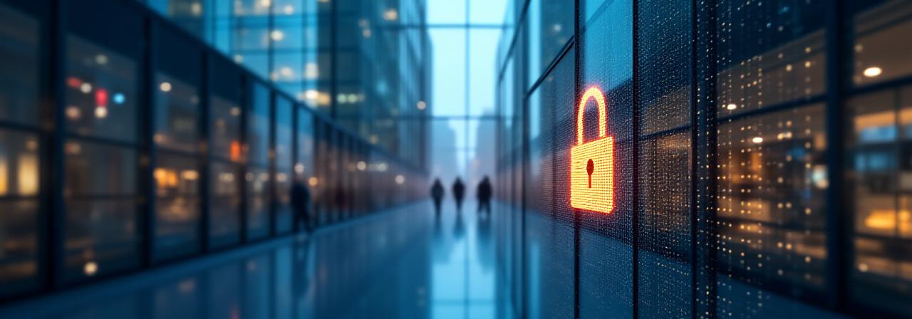 Abstract representation of data security and business trust